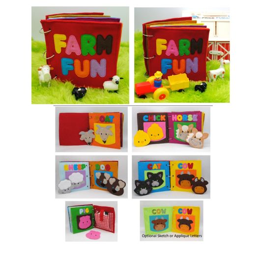 Farm Fun Busy Book Set 1 | Machine Embroidery Designs by JuJu 