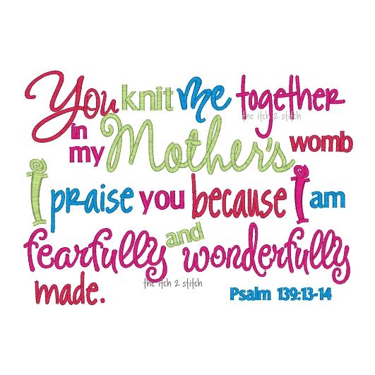 Psalm 139 | Machine Embroidery Designs by JuJu
