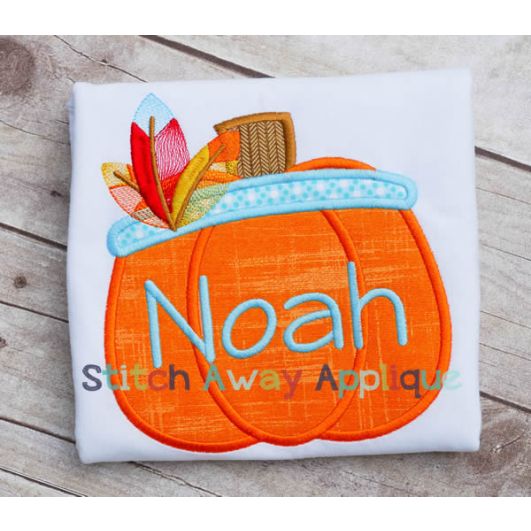 Feathers Pumpkin | Machine Embroidery Designs by JuJu