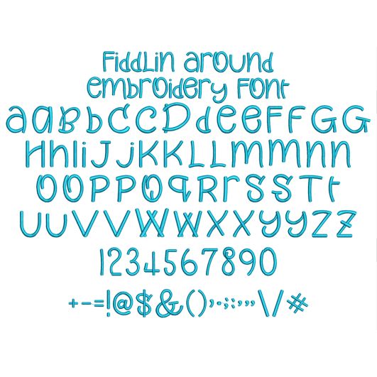 Fiddlin Around Embroidery Font | Machine Embroidery Designs by JuJu