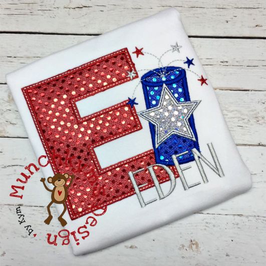 Firecracker Applique Alphabet | Machine Embroidery Designs by JuJu