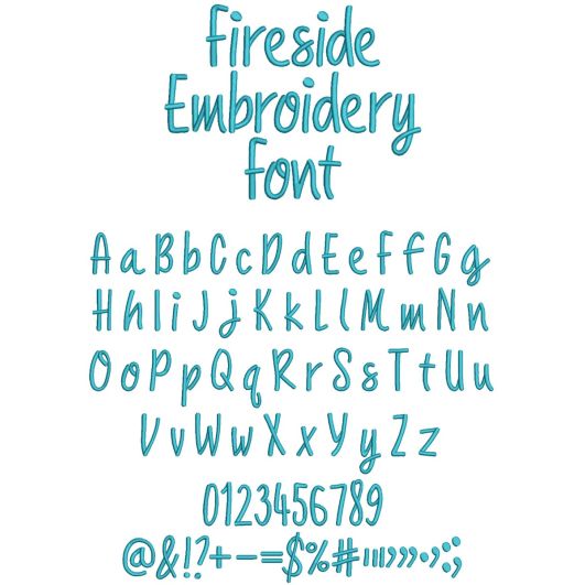 Fireside Embroidery Font | Machine Embroidery Designs by JuJu