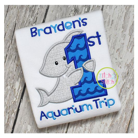 First Aquarium Trip Applique | Machine Embroidery Designs by JuJu