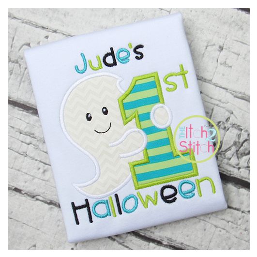 First Halloween Ghost Applique | Machine Embroidery Designs by JuJu