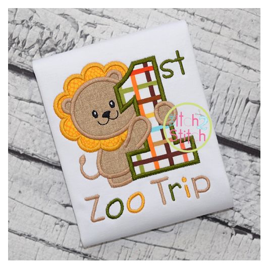 First Zoo Lion Applique | Machine Embroidery Designs by JuJu