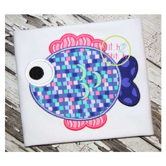 Fish Applique | Machine Embroidery Designs by JuJu
