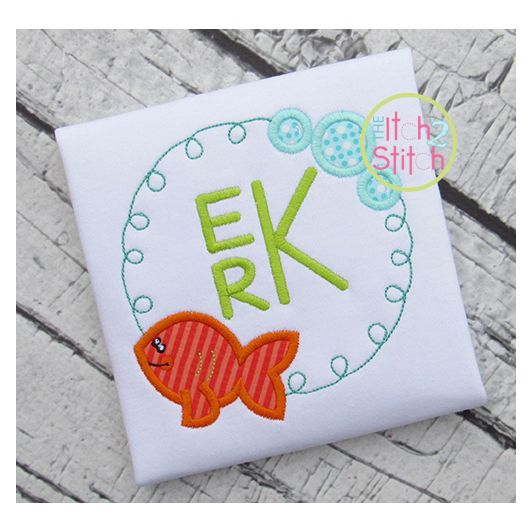 Fish Frame | Machine Embroidery Designs by JuJu