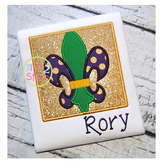 Fleur de lis Box Applique | Machine Embroidery Designs by JuJu