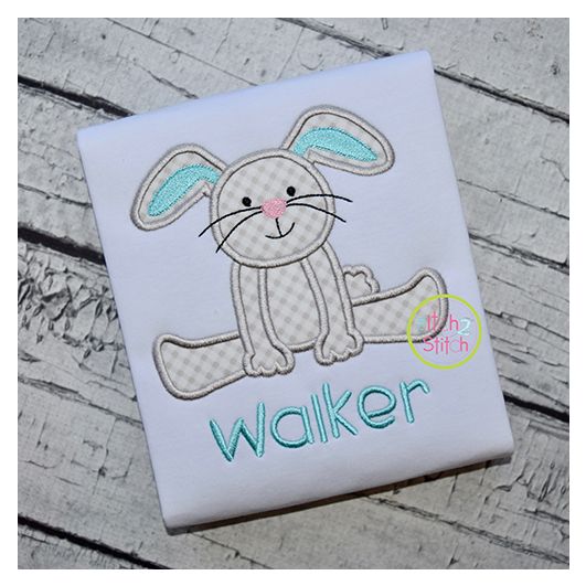 Floppy Bunny Boy Applique | Machine Embroidery Designs by JuJu