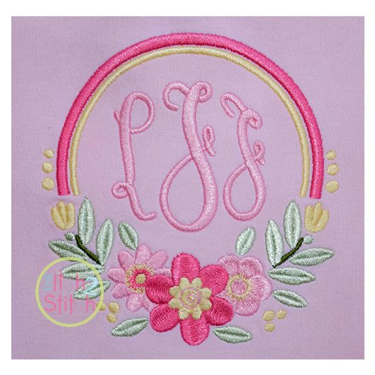 Floral 2 Frame | Machine Embroidery Designs by JuJu