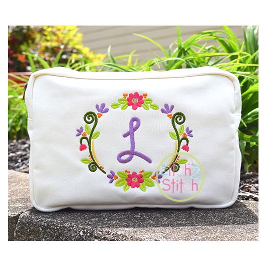 Floral Frame | Machine Embroidery Designs by JuJu