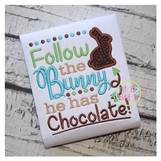 Follow the Bunny Applique | Machine Embroidery Designs by JuJu