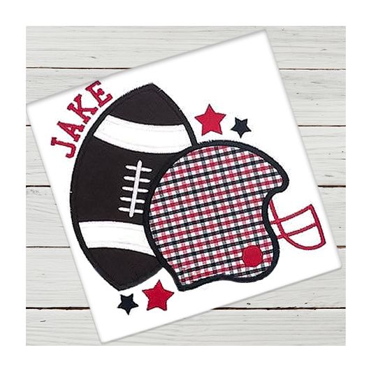 Football Helmet | Machine Embroidery Designs by JuJu