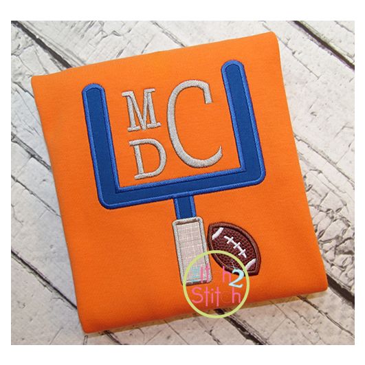 Football Goal Applique | Machine Embroidery Designs by JuJu