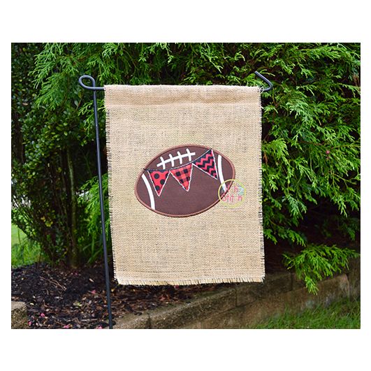 Football Pennant Applique | Machine Embroidery Designs by JuJu