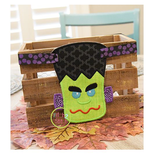 ITH Frankenstein Banner Charm | Machine Embroidery Designs by JuJu