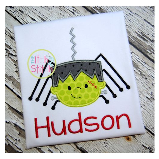 Frankenstein Spider Applique | Machine Embroidery Designs by JuJu