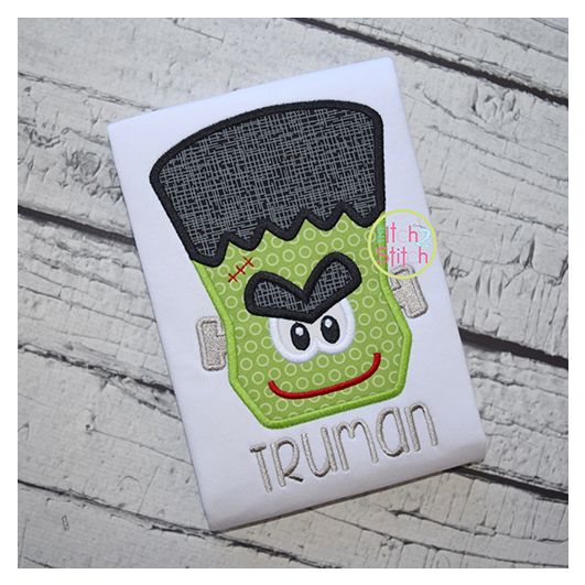 Frankie Face 2 Applique | Machine Embroidery Designs by JuJu