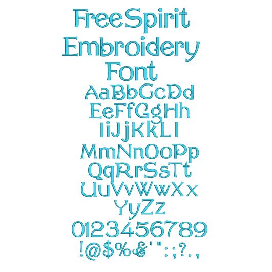 Free Spirit Embroidery Font Machine Embroidery Designs by JuJu