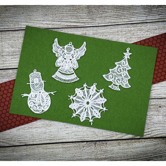 Free Standing Lace Christmas 3 Machine Embroidery Designs by JuJu