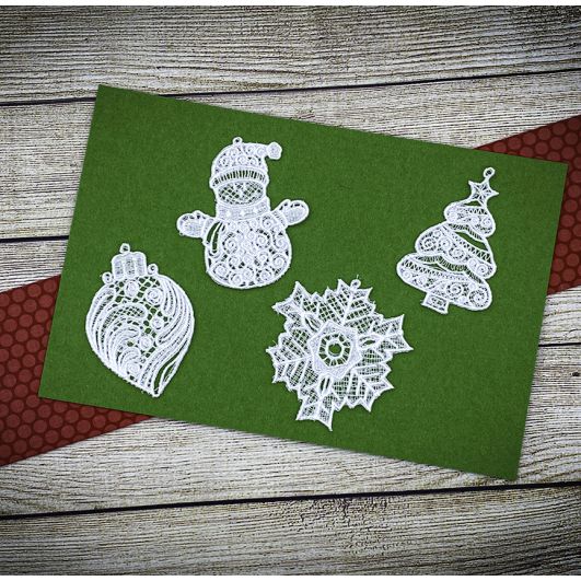 Free Standing Lace Christmas 4 Machine Embroidery Designs by JuJu