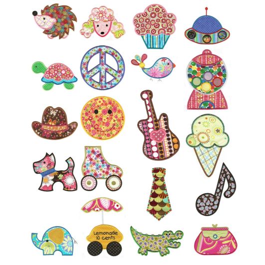 
Jumbo Just For Fun Applique Machine Embroidery Designs by JuJu