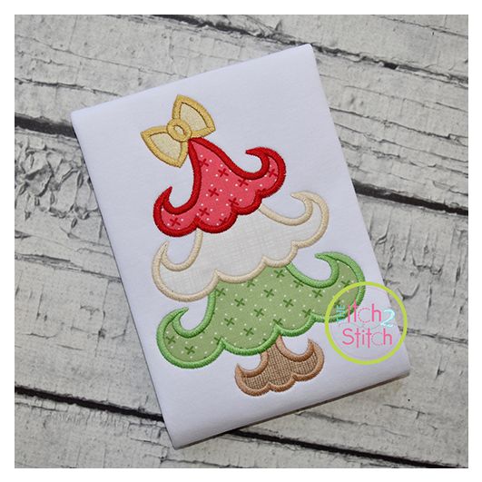 Funky Curly Tree Applique | Machine Embroidery Designs by JuJu
