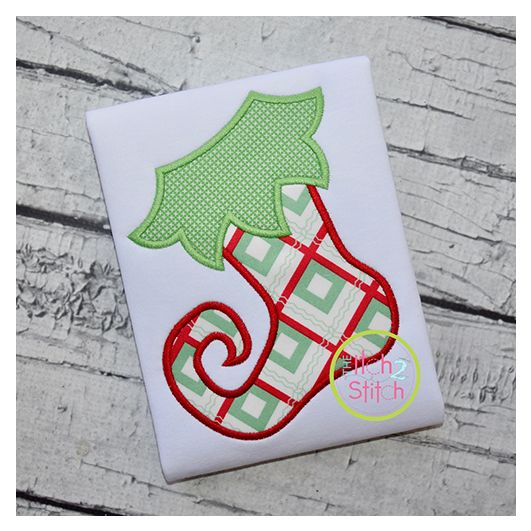 Funky Stocking Applique | Machine Embroidery Designs by JuJu