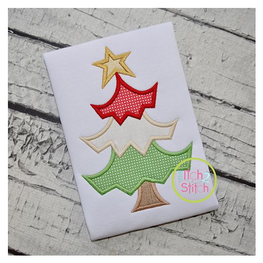 Funky Tree Applique | Machine Embroidery Designs by JuJu
