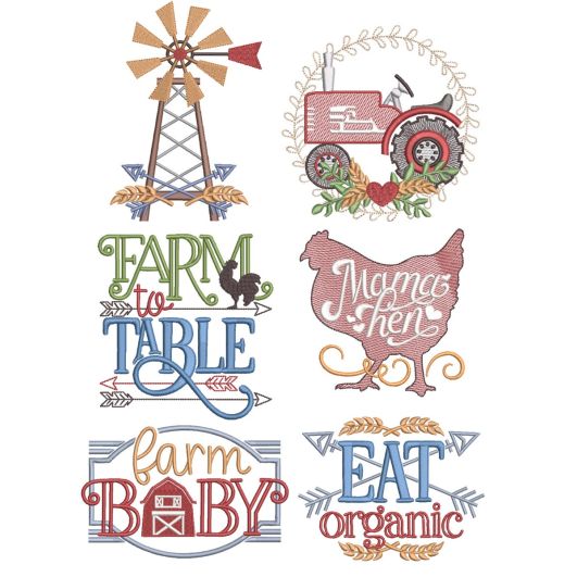 Fun On The Farm 1 Machine Embroidery Designs by JuJu
