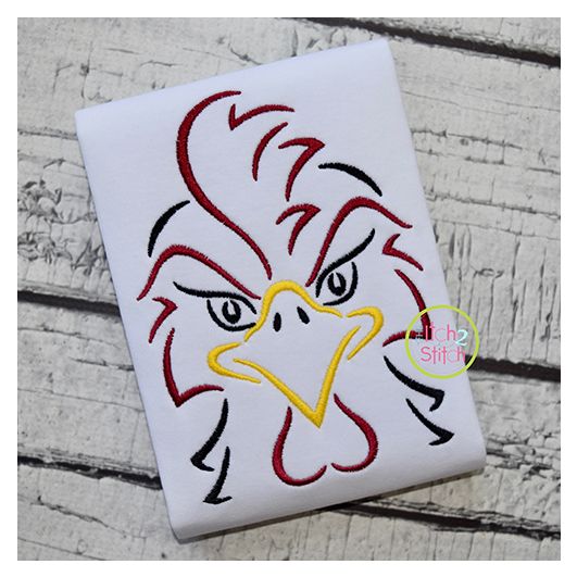 Gamecock Mascot Embroidery | Machine Embroidery Designs by JuJu