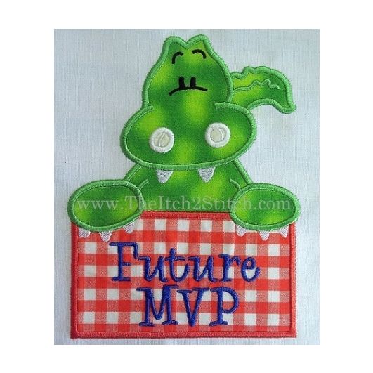 Gator Sign Applique | Machine Embroidery Designs by JuJu