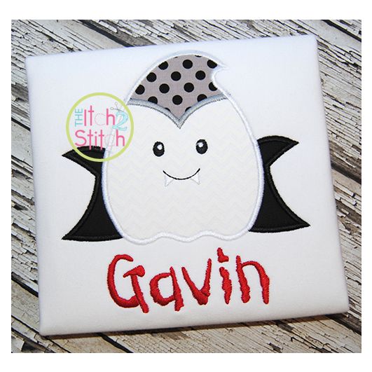 Ghost Dracula Applique | Machine Embroidery Designs by JuJu
