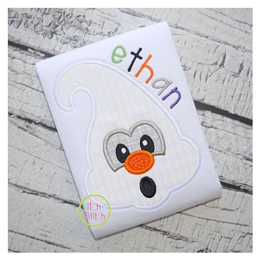 Ghost Face Boy Applique | Machine Embroidery Designs by JuJu