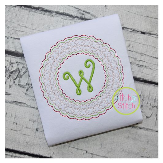 Gingerbread Motif Circle Frame Embroidery | Machine Embroidery Designs by JuJu