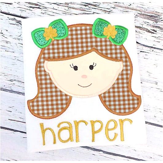 Leprechaun Girl | Machine Embroidery Designs by JuJu