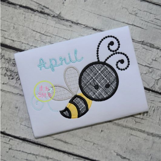 Girly Bee Applique | Machine Embroidery Designs by JuJu