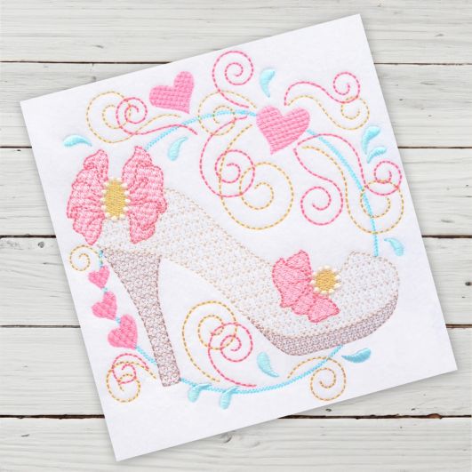 Glass Slipper | Machine Embroidery Designs by JuJu/ Sew Embroidable 