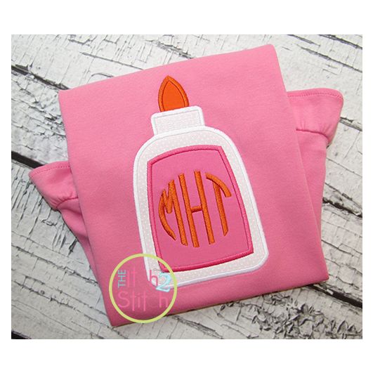 Glue Bottle Applique | Machine Embroidery Designs by JuJu