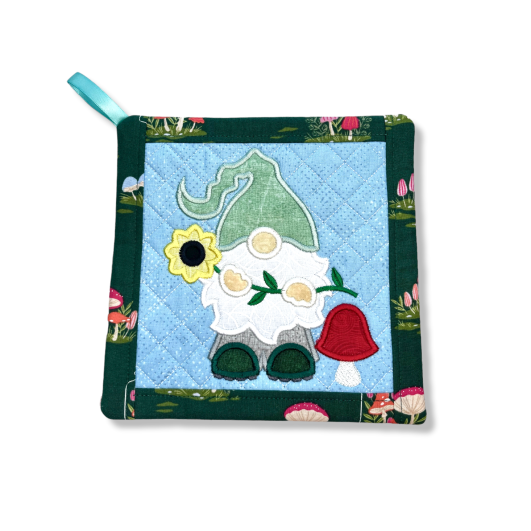 ITH Gnome Pot Holder | Machine Embroidery Designs by JuJu