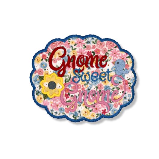 ITH Gnome Scalloped Mug Rug | Machine Embroidery Designs by JuJu