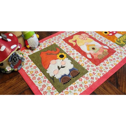 ITH Gnome Table Runner | Machine Embroidery Designs by JuJu