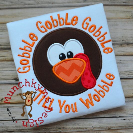 Gobble Gobble | Machine Embroidery Designs by JuJu