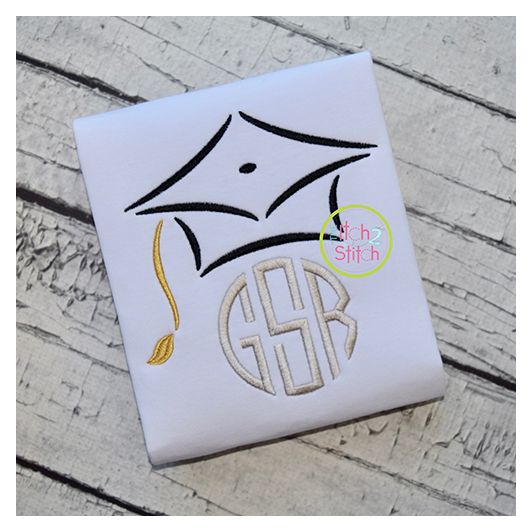 Graduation Cap Embroidery | Machine Embroidery Designs by JuJu