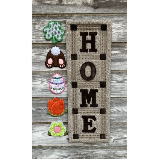 ITH Seasonal HOME Wall Hanging | Machine Embroidery Designs by JuJu