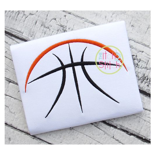 Half Basketball | Machine Embroidery Designs by JuJu