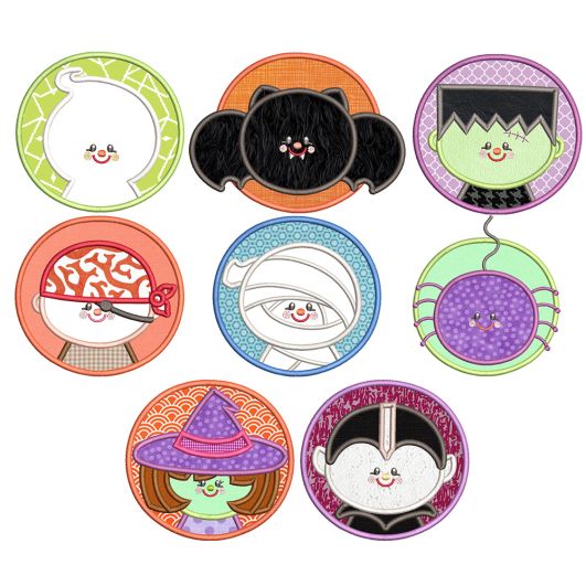 Halloween Patches Applique Machine Embroidery Designs By JuJu