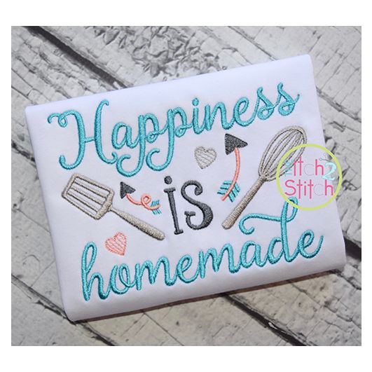 Happiness is Homemade Embroidery | Machine Embroidery Designs by JuJu
