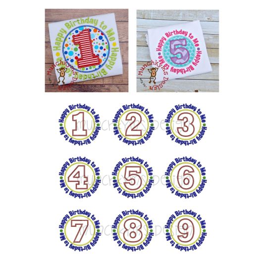 Happy Birthday To Me | Machine Embroidery Designs by JuJu