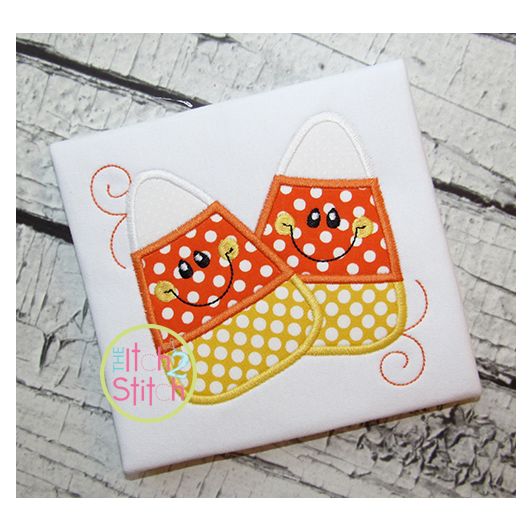 Happy Candy Corn Applique | Machine Embroidery Designs by JuJu